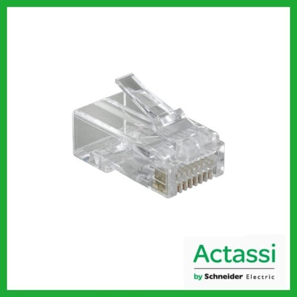 ACTPG5EPTU100 - ACTASSI SCHNEIDER - PLUG CAT 5E UTP PULL THROUGH PK 100