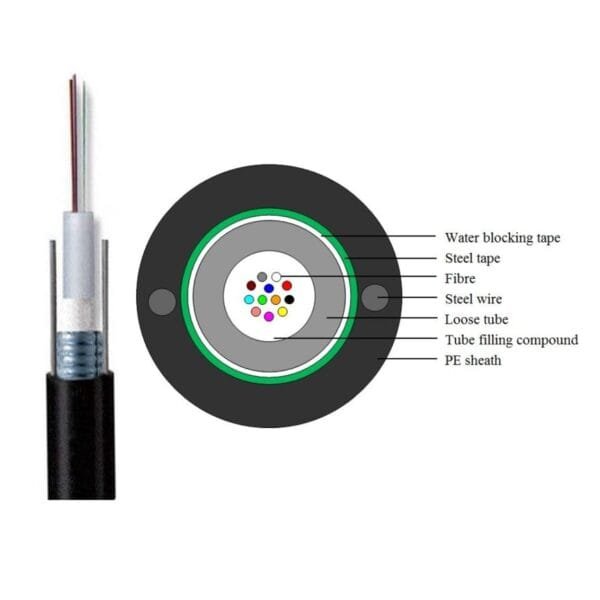 FIBER OPTIC CABLE 12 CORES SM C/ARMADURA METAL