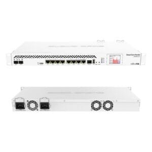 CCR1036-8G-2S+EM - MIKROTIK 1U RACKMOUNT, 8X GIGABIT ETHERNET, 2XSFP+ CAGES, LCD, 36 CORES X 1.2GHZ CPU, 8GB RAM, 41.5MPPS FASTPATH, UP TO 28GBIT/S THROUGHPUT, ROUTEROS L6, DUAL PSU