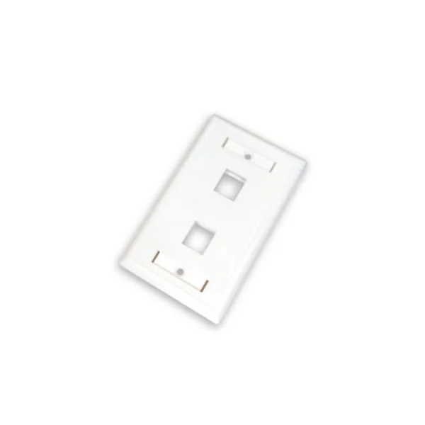 FACE PLATE 2 PORT CAT5E/6
